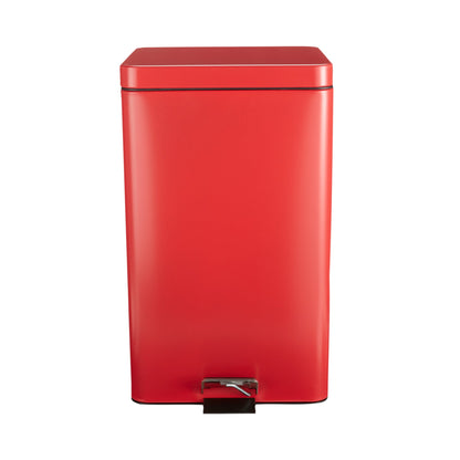 McKesson Trash Can with Plastic Liner, Square, Steel, Step-On