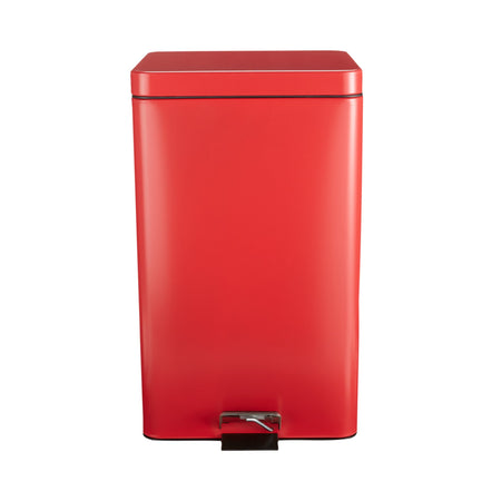 McKesson 81-35267 Trash Can with Plastic Liner, Square, Steel, Step-On