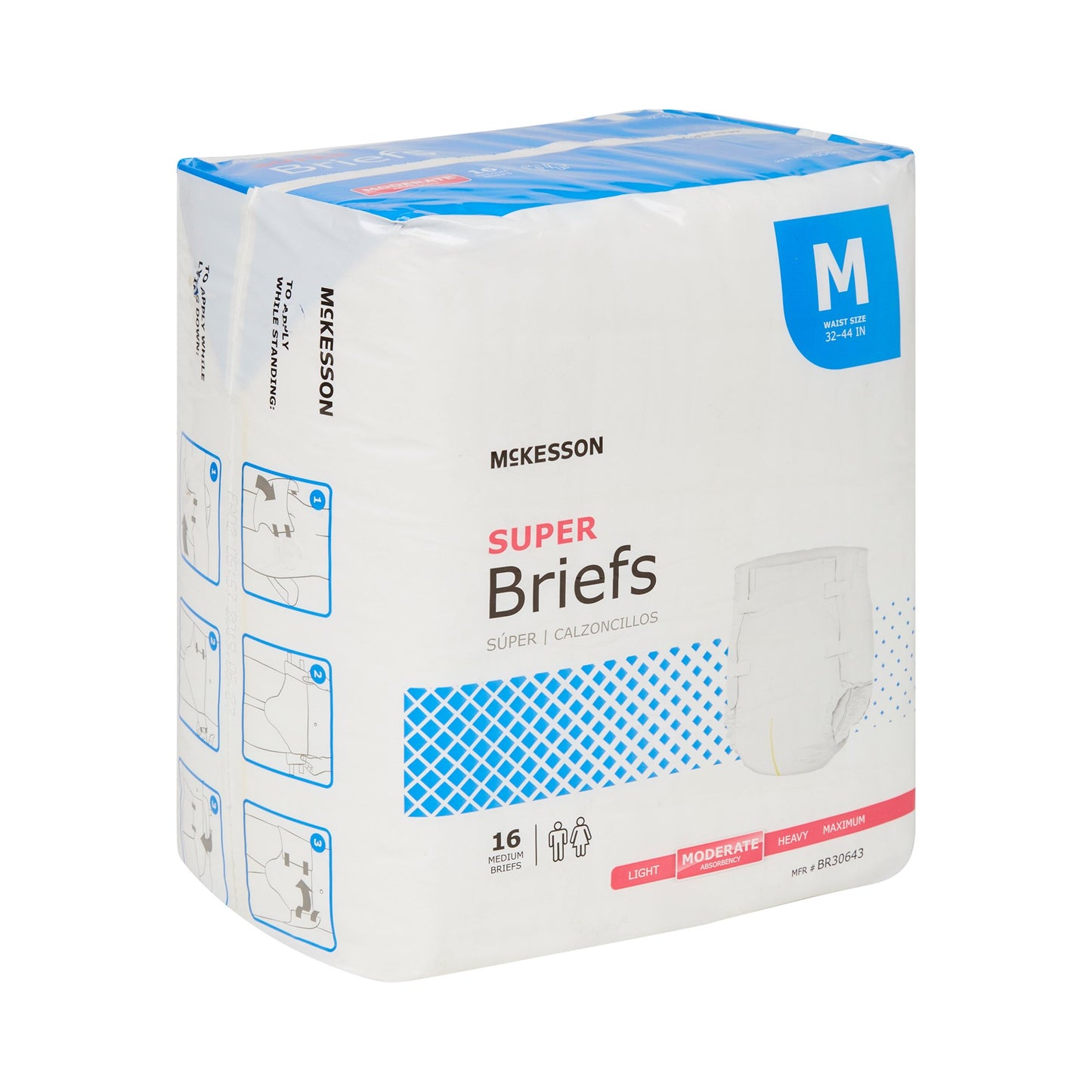 McKesson Super Moderate Absorbency Incontinence Briefs, Medium