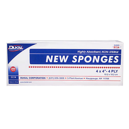 Dukal™ Nonwoven Sponge, 4 x 4 Inch, 4-Ply