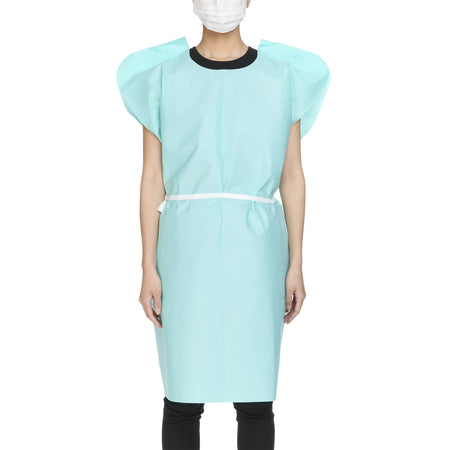McKesson 18-973 Patient Exam Gown, One Size Fits Most, Teal