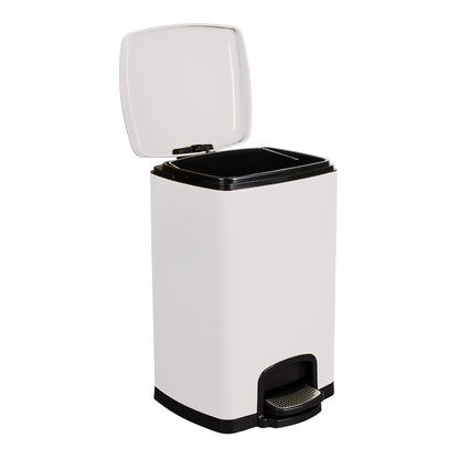 McKesson White Square Step-On Trash Can, 5 gallon