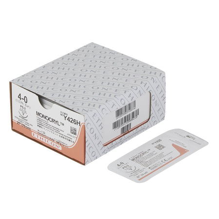 Ethicon Y426H Monocryl Poliglecaprone Absorbable Suture with Needle, Precision Reverse Cutting