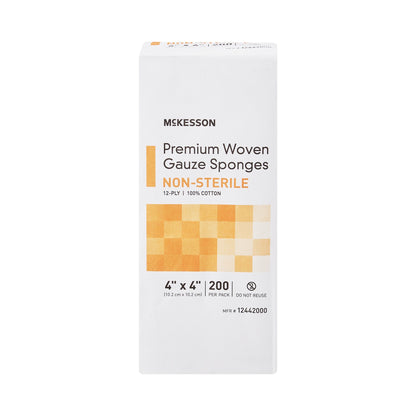McKesson Gauze Sponge, 4 x 4 Inch, 12-Ply