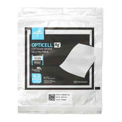 Silver Gelling Fiber Dressing Opticell Ag+ 4 X 5 Inch Rectangle Sterile