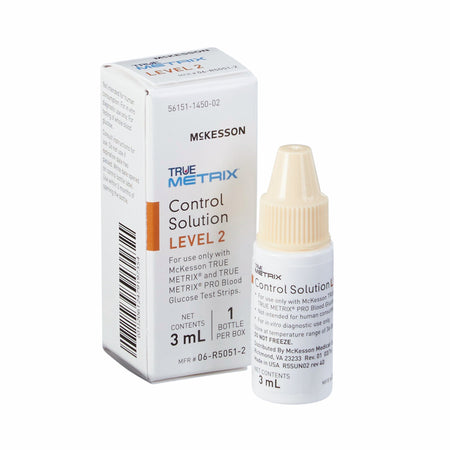 McKesson 06-R5051-2 True Metrix Blood Glucose Testing, Control Solution, 3 mL, Level 2