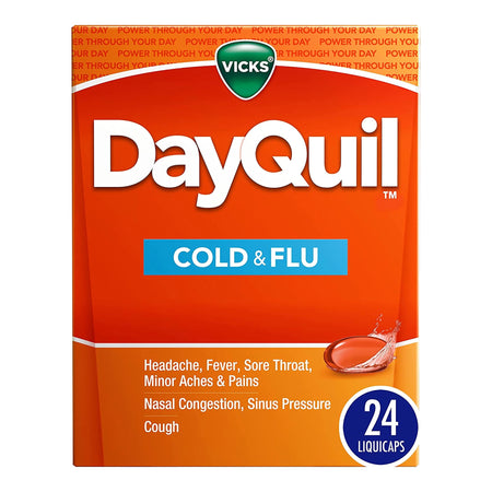 Procter & Gamble 37000055824 Vicks DayQuil Cold & Flu LiquiCaps