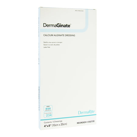 DermaRite 00272E DermaGinate Alginate Dressing, 4 x 8 inch