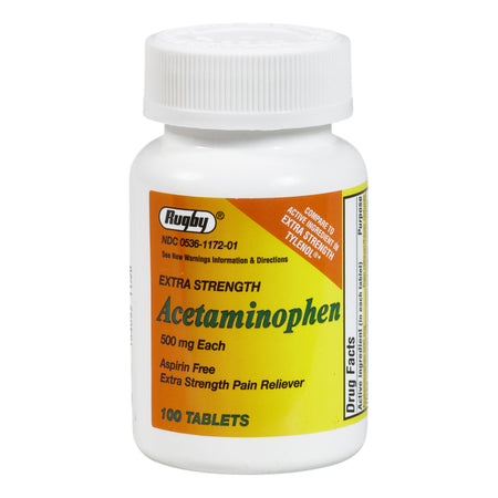 Major Pharmaceuticals 536117201 Pain Relief 500 mg Strength Acetaminophen Tablet 100 per Bottle
