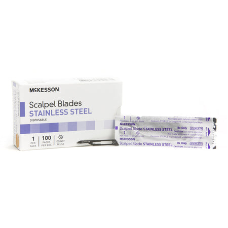 McKesson Stainless Steel Surgical Blade, Knife Edge, Size 15