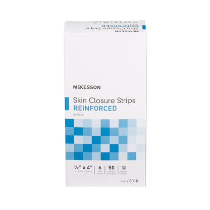 McKesson Skin Closure Reinforced Strip, ½ X 4 Inch
