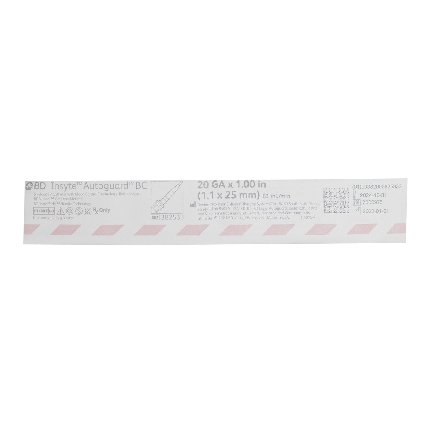 Insyte™ Autoguard™ BC Peripheral IV Catheter, 20 Gauge