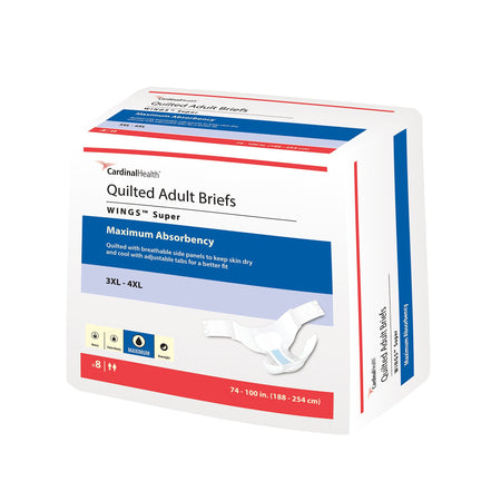 Cardinal 67095 Wings Unisex Adult Incontinence Brief, Tab Closure, 3X-Large