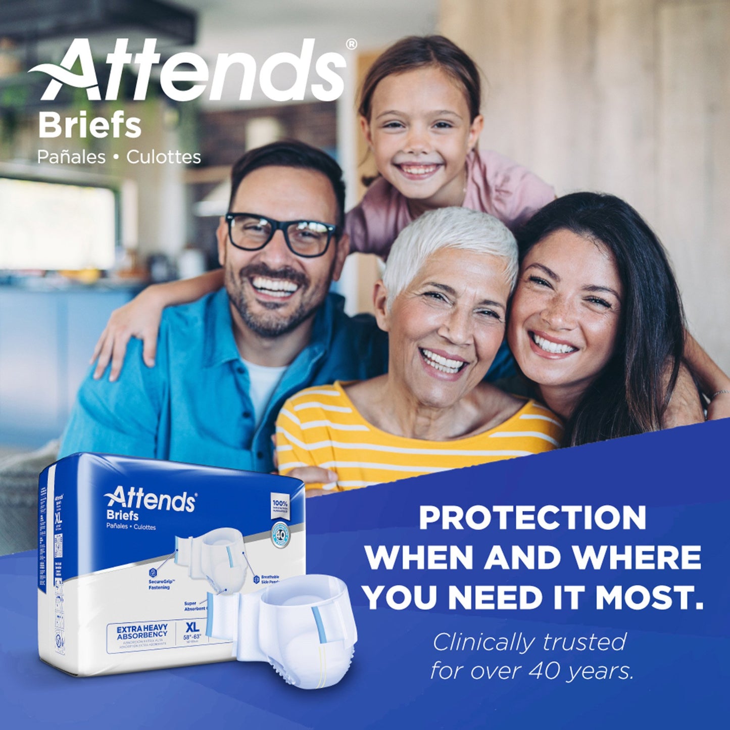 Attends® Extra Heavy Absorbency Briefs, Extra Large