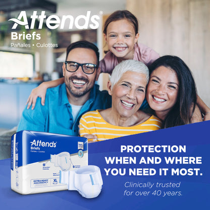 Attends® Extra Heavy Absorbency Briefs, Extra Large
