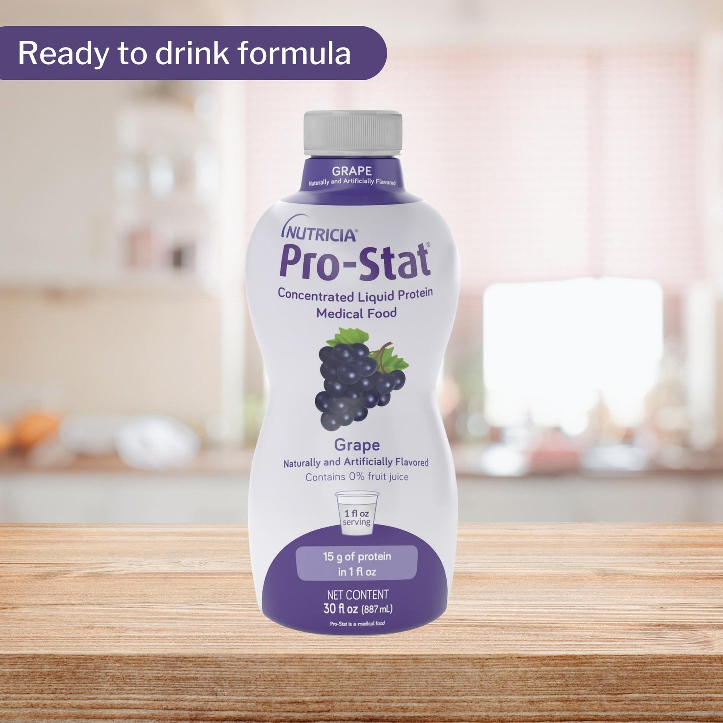 Pro-Stat® Grape Complete Liquid Protein Medical Food, 30-ounce Bottle