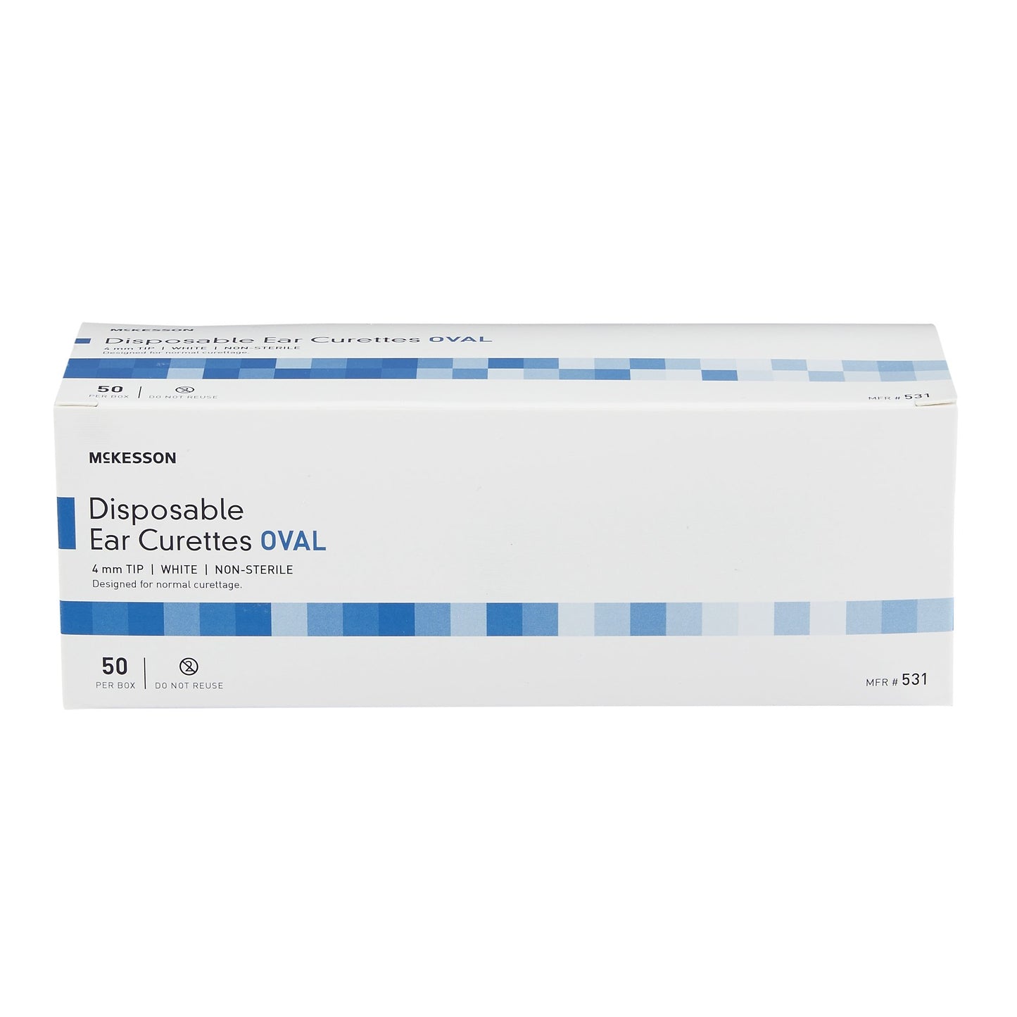 McKesson Ear Curette, 4 mm, Oval Tip