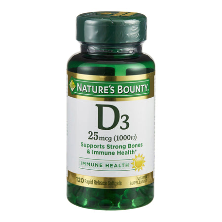 US Nutrition 7431215605 Nature's Bounty Vitamin D-3 Supplement