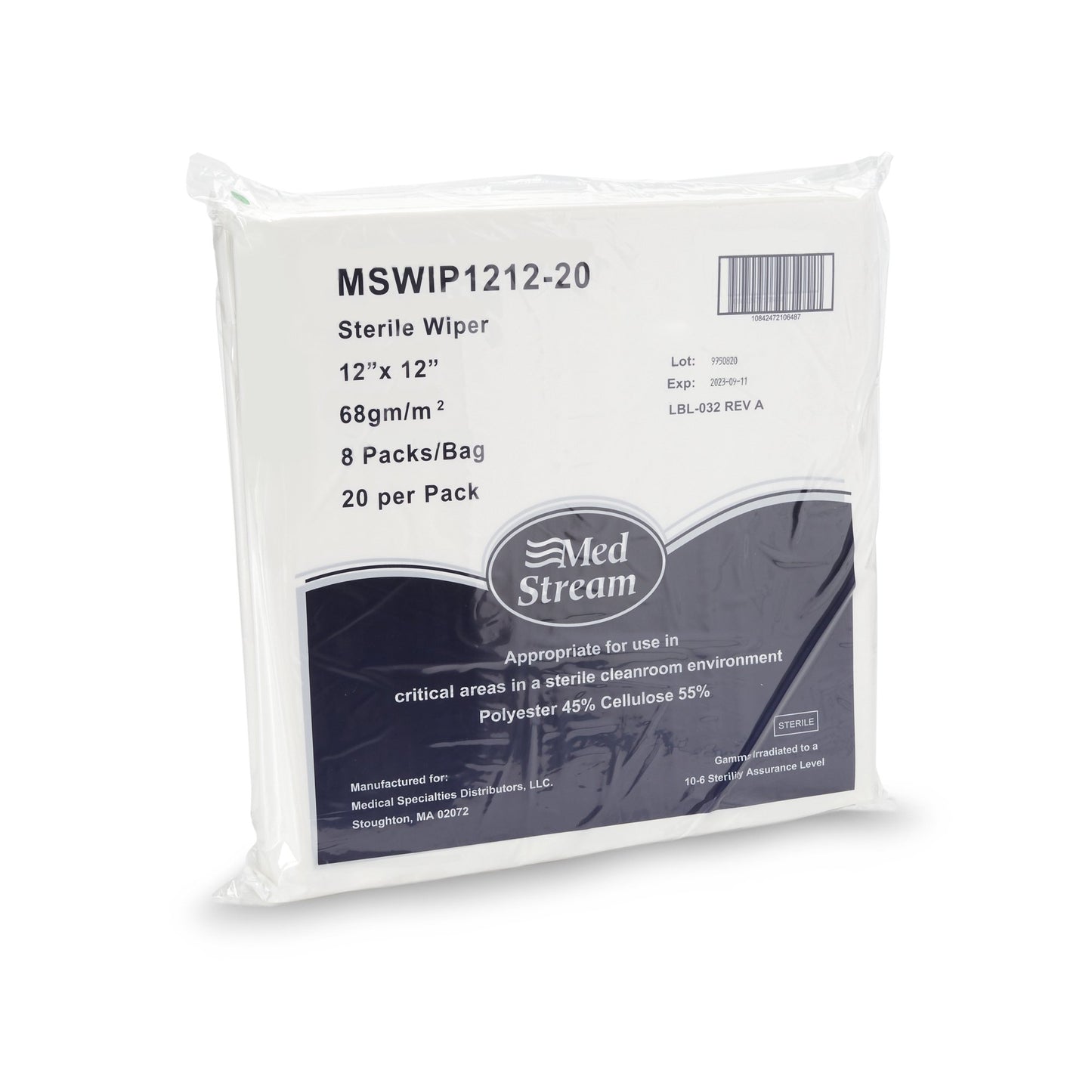 McKesson Cleanroom Wipes, 12 x 12 Inch