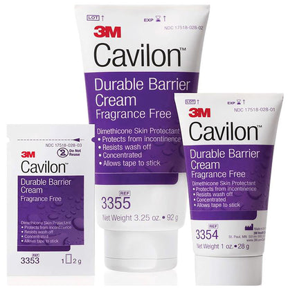 3M Cavilon™ 3355 Durable Barrier Cream, 3.25 oz Tube, Fragrance Free, Hypoallergenic