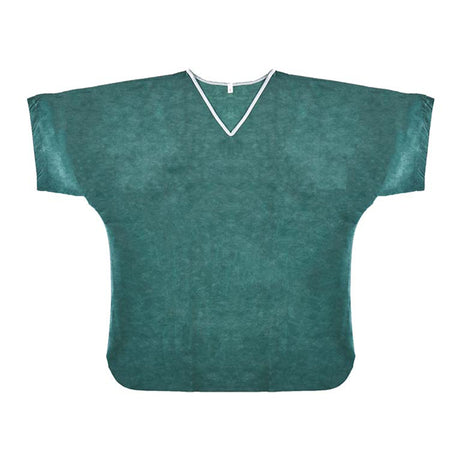 Graham Medical Products 78686 Patient Shirt 4/5X-Large Green / White Without Pockets Short Sleeve Unisex