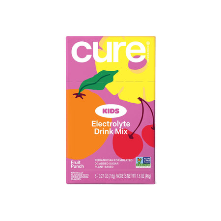 Cure Hydration KM6001 Kids Electrolyte Drink Mix, Fruit Punch, 7.5-gram Packet