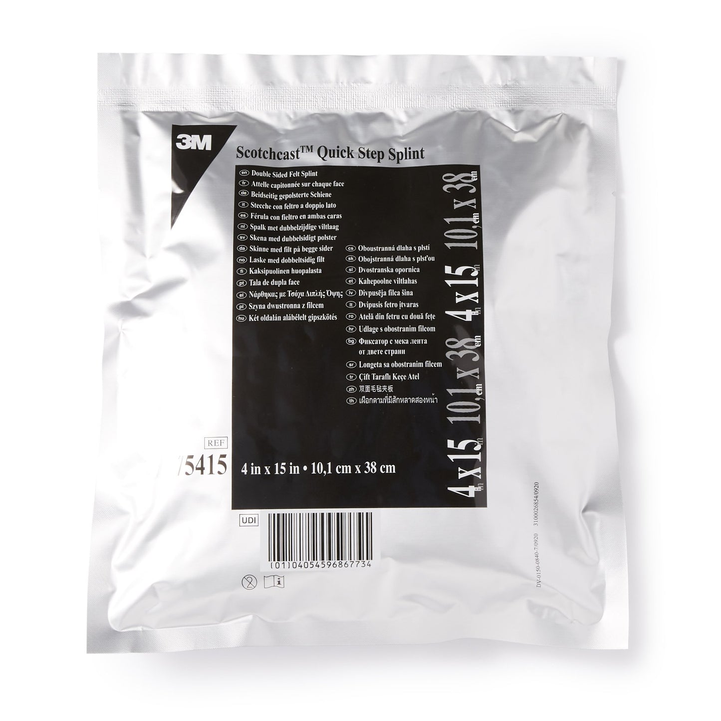 3M™ Scotchcast™ Quick Step Double Sided Felt Padded Splint, 4 x 15 Inch