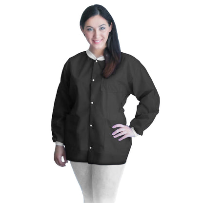 FitMe™ Lab Jacket, Black, Medium
