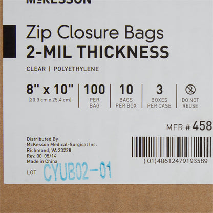 McKesson Zip Closure Bag, 8 X 10 Inches