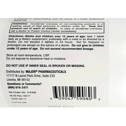 Major® FeroSul® Iron Mineral Supplement