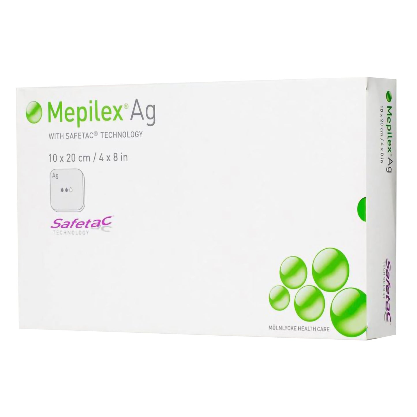Silver Foam Dressing Mepilex® Border Sacrum Ag 7-1/5 X 7-1/5 Inch Sacral Sterile