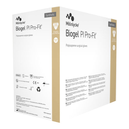 Biogel 47970 PI Pro-Fit Polyisoprene Surgical Glove, Size 7, Cream, Sterile Molnlycke