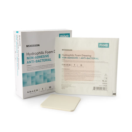 McKesson 4940 Antibacterial Foam Dressing, 4 x 4 Inch
