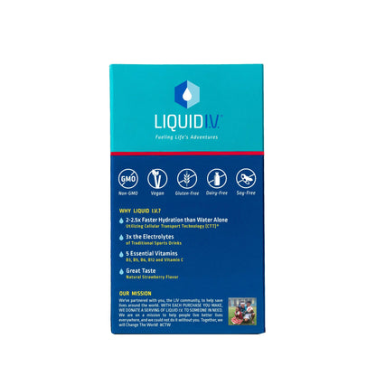 Oral Electrolyte Solution Liquid I.V.® Hydration Multiplier® Watermelon Flavor 0.56 oz.