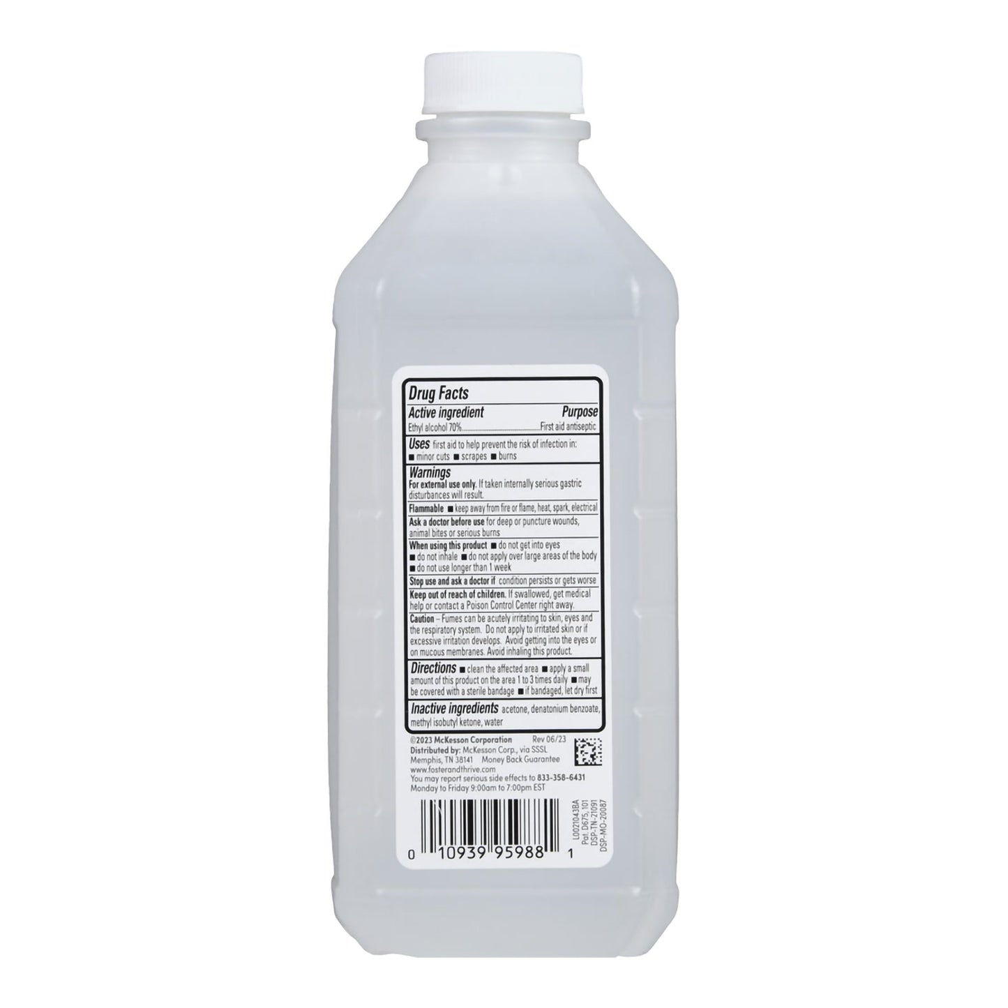 Foster & Thrive™ Ethyl Rubbing Alcohol 70% By Volume