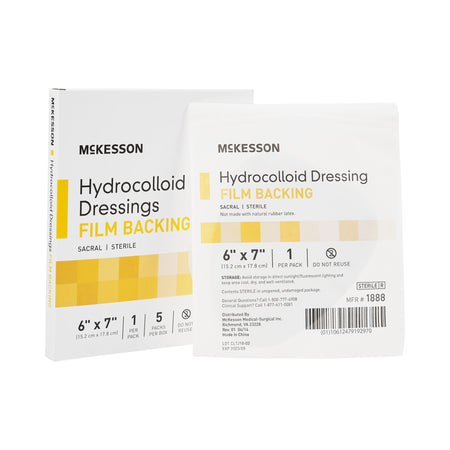 McKesson 1888 Hydrocolloid Dressing, 6 x 7 Inch Sacral