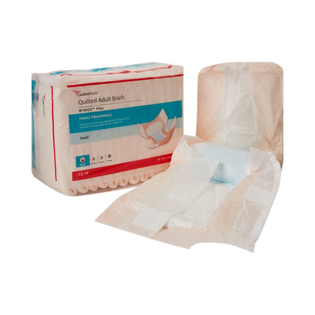 Cardinal 66032A Wings Plus Heavy Absorbency Incontinence Brief, Small