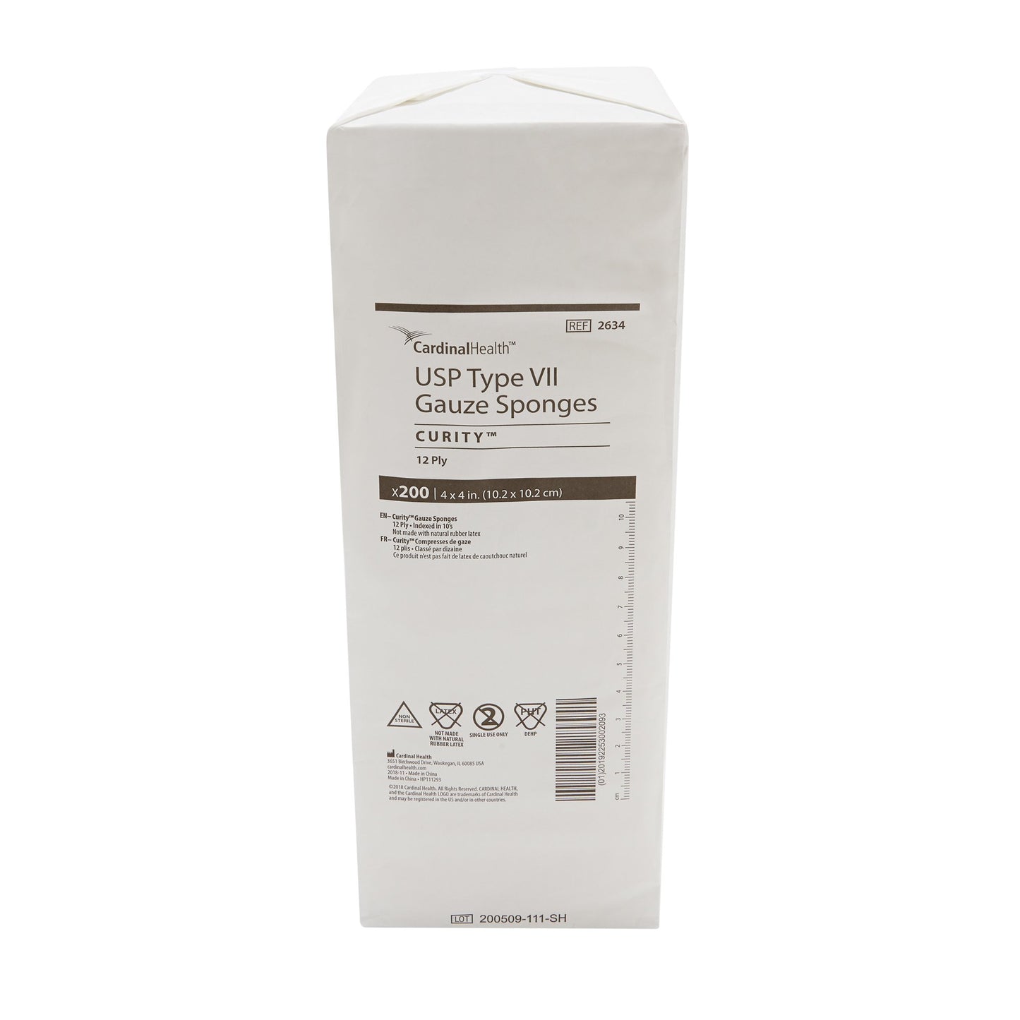 Curity™ USP Type VII Gauze Sponge, 4 x 4 Inch, 12-Ply