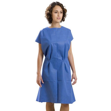 Graham Medical Products 50756 Patient Exam Gown AmpleWear 3X-Large Blue Disposable