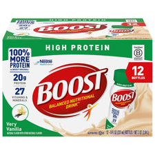 Boost® High Protein Vanilla Balanced Nutritional Drink, 8-ounce bottle
