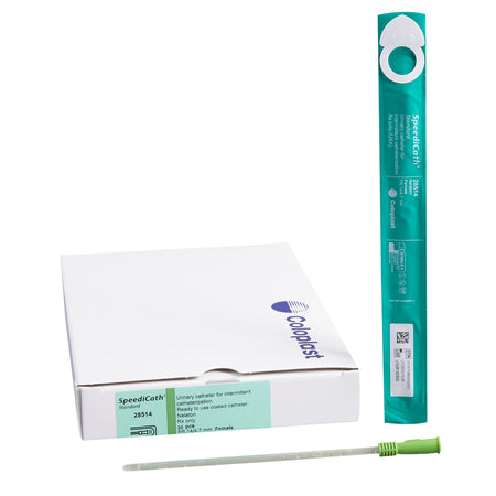 Coloplast 28514 SpeediCath Female Urethral Catheter, 14 Fr, Straight Tip