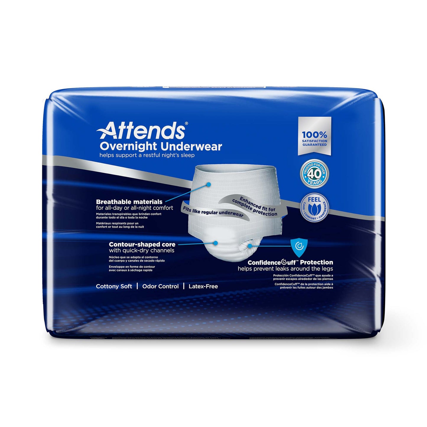 Attends® Overnight Underwear with Extended Wear Protection, Medium