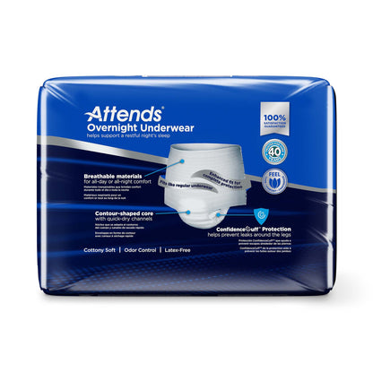 Attends® Overnight Underwear with Extended Wear Protection, Medium