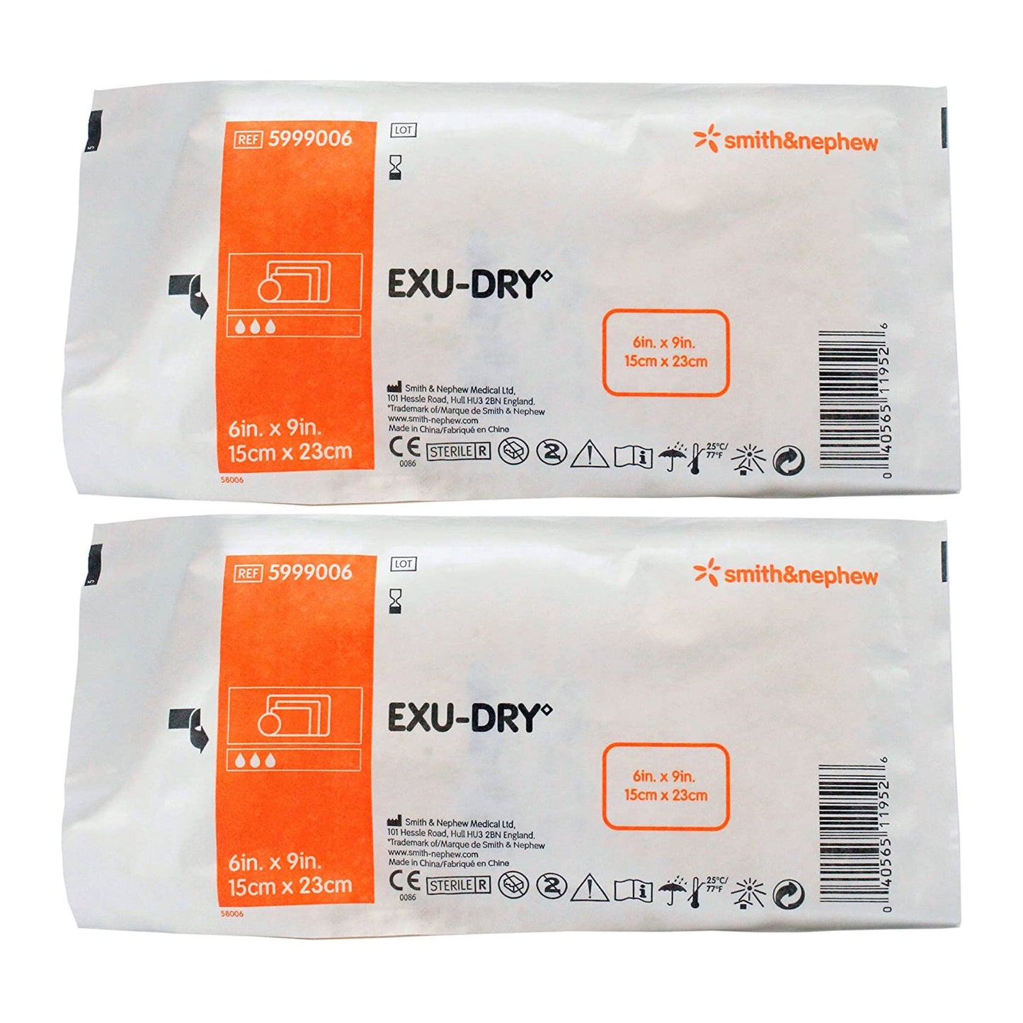 Smith & Nephew Exu-Dry Anti-Shear Super Absorbent Dressing, 6 x 9 inch