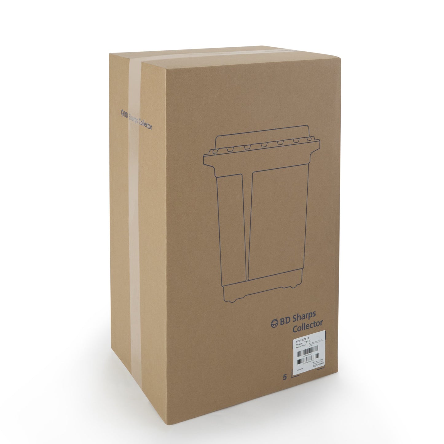 Chemotherapy Waste Container BD™ Yellow Base 26-1/4 H X 20 W X 14-3/4 D Inch Vertical Entry 19 Gallon