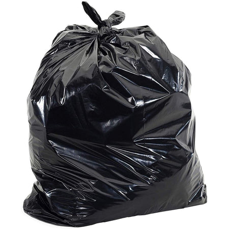 Trash Bag Pitt Plastics Black LLDPE 0.95 mil 38 X 58 Inch Star Seal Bottom Coreless Roll