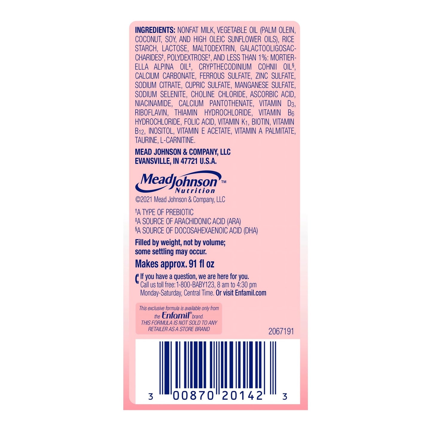 Infant Formula Enfamil® A.R.™ Unflavored 12.9 oz. Can Powder Added Rice Spit Up