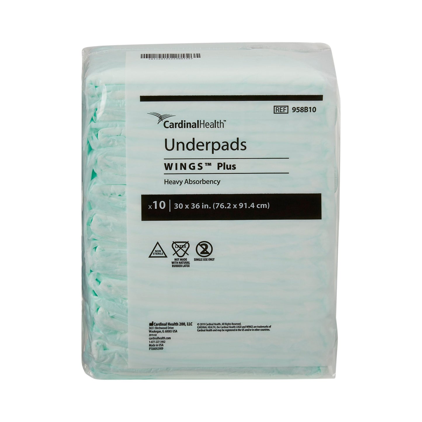 Wings™ Plus Heavy Absorbency Underpads, 30 X 36 Inch
