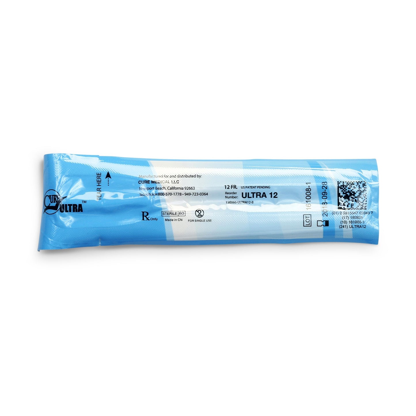 Cure Ultra™ Straight Tip Female Urethral Catheter 12 Fr ULTRA12