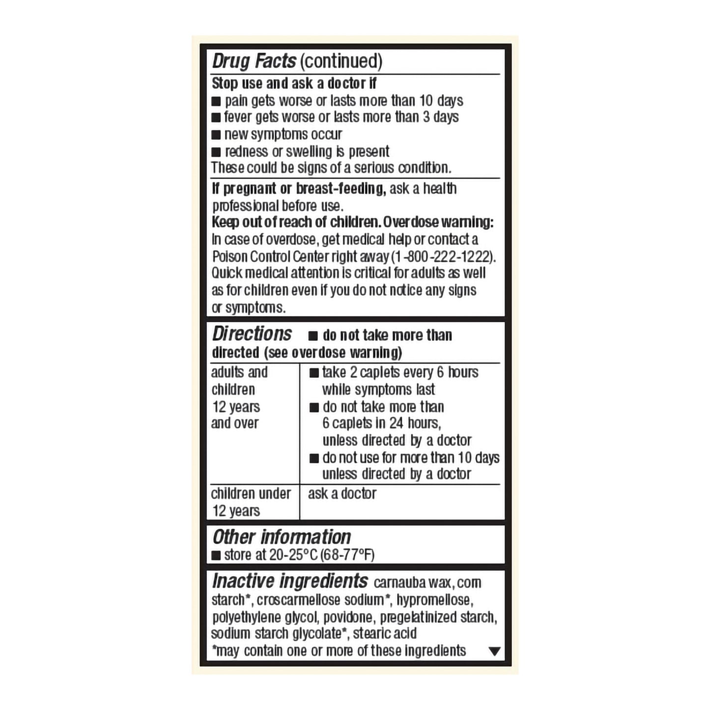 Foster & Thrive™ Pain Reliever Acetaminophen 500 mg Caplets Extra Strength